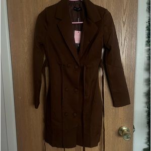 Petite Brown Blazer Dress